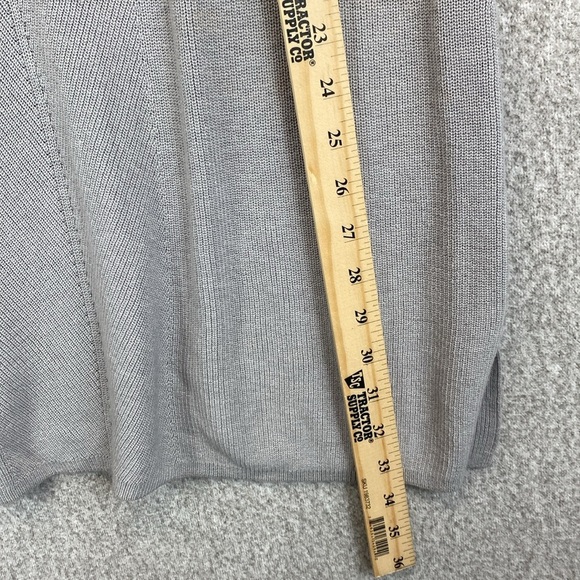 J. Jill tunic sweater soft gray L cotton blend longer length lightweight - Picture 9 of 11